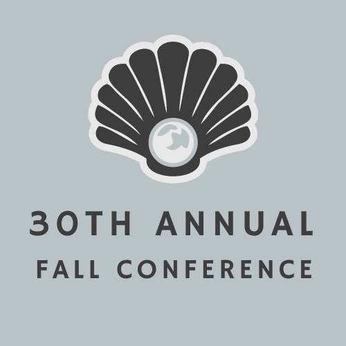 30th Annual Fall Conference Logo with drawn picture of an oyster with pearl